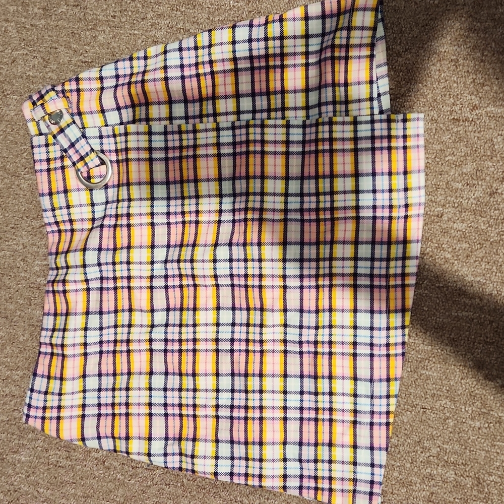 Justice girls plaid pink skirt size 12